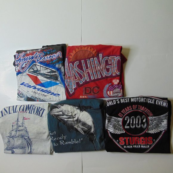 Vintage Mystery Box 90s FIVE Graphic Shirts Tees - Picture 3 of 8